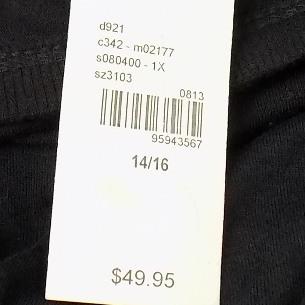 Lane Bryant Black Blouse With Gold Embellishment Size 14/16 NWT - Picture 9 of 9